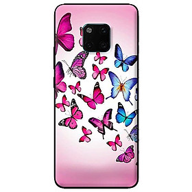 Ốp lưng in cho Huawei Mate 20 Pro mẫu Bướm Hồng - Hàng chính hãng