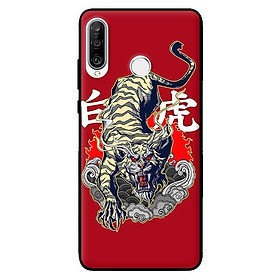 Ốp in cho Huawei P30 Lite Hổ Nền Đỏ - Hàng chính hãng