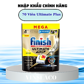 Viên rửa bát Finish quantum Ultimate Plus 70 viên Hương Chanh