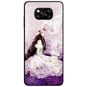 Ốp lưng dành cho Xiaomi Poco X3 mẫu Cô Gái Thiên Nga