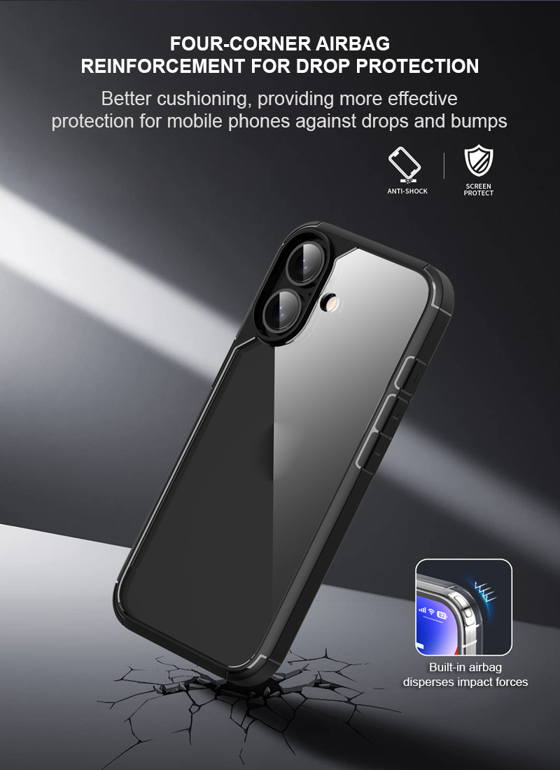Ốp lưng chống sốc lưng trong dành cho iPhone 16 / 16 Plus / 16 Pro / 16 Pro Max - Hàng chính hãng