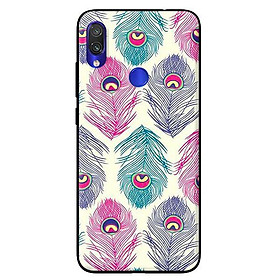 Ốp lưng in cho Xiaomi Redmi Note 7 mẫu Lông Vũ Nền Trắng - Hàng chính hãng