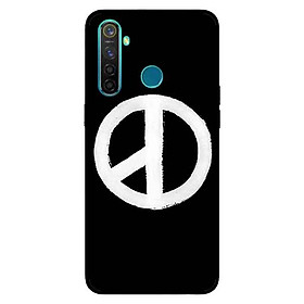Ốp Lưng in cho Realme 5 Mẫu Peace Y Nền Đen - Hàng Chính Hãng