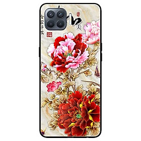 Ốp lưng dành cho Oppo A93 - F17 Pro mẫu Mẫu Đơn Đỏ Hồng