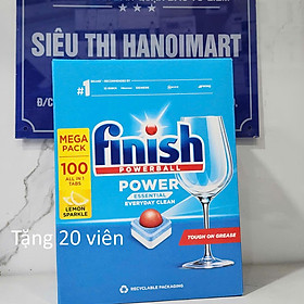 Viên rửa chén bát Finish All In One 120 viên - Hàng chính hãng [6 chức năng]