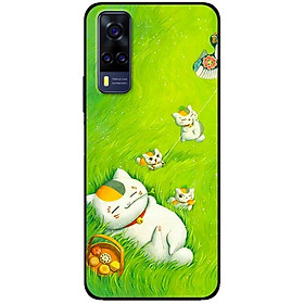 Ốp lưng cho Vivo V23e - Y31 - Y51 - Y55 - Y55s - Y55 2022 - Mèo Mẹ Con - Hàng Chính Hãng