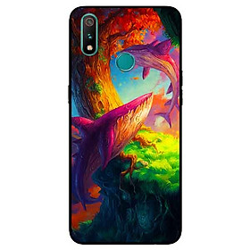 Ốp Lưng in cho Realme 3 Mẫu Đàn Cá Voi - Hàng Chính Hãng