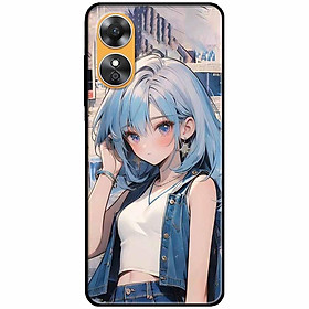 Ốp lưng cho Oppo A15 - A15S - A17 - A17K - A57 4G - A94 5G - A95 5G - Anime Cô Gái Áo Jean - Hàng Chính Hãng