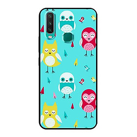Ốp Lưng in cho Vivo Y12 Mẫu Những Chú Chim Nền Xanh - Hàng Chính Hãng