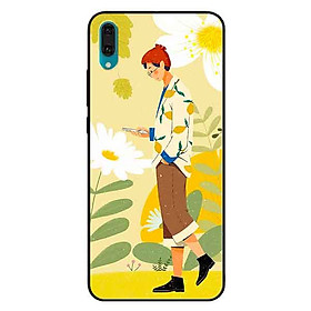 Ốp lưng in cho Huawei Y7 Pro 2019  Mẫu Cô Gái Mèo Vàng