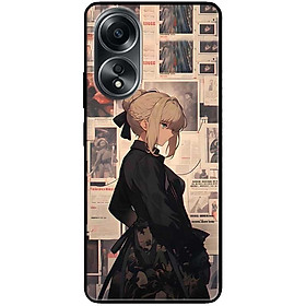 Ốp lưng cho Oppo A74 - A95 4G - A60 4G - A36 - A76 - A96 4G - Cô Gái Buộc Tóc Đen - Hàng Chính Hãng