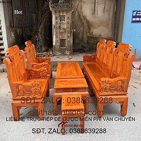 Bàn Ghế Âu Á Tay Voi Đặc Gỗ Gõ Đỏ