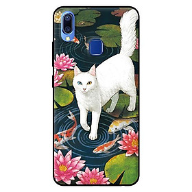Ốp in cho Vivo Y91 Mèo Trắng - Hàng chính hãng