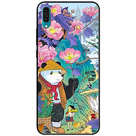 Ốp lưng dành cho Huawei Y7 Pro 2019 mẫu Gấu Cầm Hoa