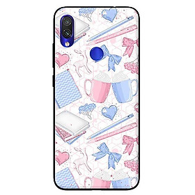 Ốp lưng in cho Xiaomi Redmi Note 7 mẫu Họa Tiết Nơ Xanh Hồng - Hàng chính hãng