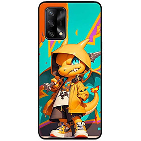 Ốp lưng cho Oppo A74 - A95 4G - A60 4G - A36 - A76 - A96 4G - Rồng Vàng Mắt Xanh - Hàng Chính Hãng
