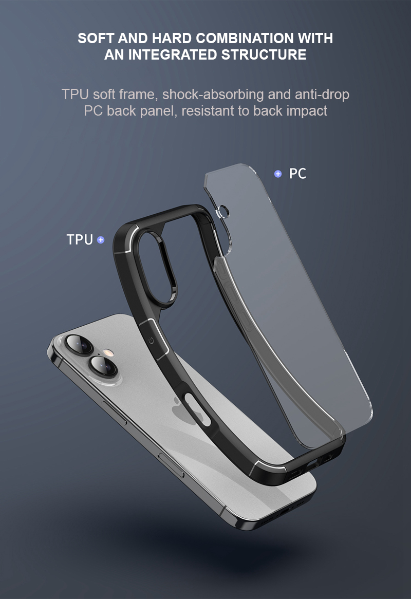 Ốp lưng chống sốc lưng trong dành cho iPhone 16 / 16 Plus / 16 Pro / 16 Pro Max - Hàng chính hãng