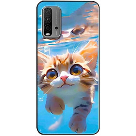 Ốp lưng cho Xiaomi Redmi 9T - Redmi 13 4G - 13C - Redmi Note 13 4G - 13 Pro 4G - 13 Pro 5G - Mèo Bơi - Hàng Chính Hãng