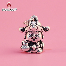Charm treo bạc 3D thần tài may mắn - Ngọc Quý Gemstones