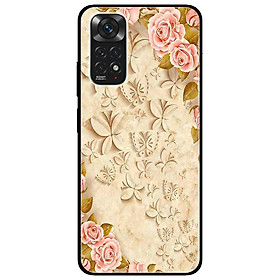 Ốp lưng dành cho Xiaomi Redmi Note 11 4G - Hoa Hồng Lá Vàng