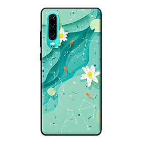 Ốp in cho Huawei P30 Họa Tiết Nền Xanh - Hàng chính hãng
