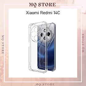 Ốp lưng cho Xiaomi Redmi 14C dẻo trong TPU chống sốc 4 góc cạnh ( hàng chính hãng)