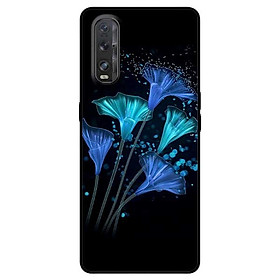 Ốp lưng dành cho Oppo Find X2 mẫu Hoa Đêm Xanh