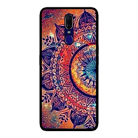 Ốp lưng dành cho Oppo F11 Hoạ Tiết Mandala Đen Cam - Hàng chính hãng