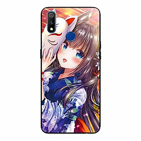 Ốp lưng in cho Realme 3 Cô Gái Neko