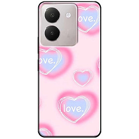 Ốp lưng cho Vivo Y03 - Y03T - Y18 - Y18S - Y18T - Y27 5G - Y28 4G - Y36 - Hoạ Tiết Love Hồng - Hàng Chính Hãng