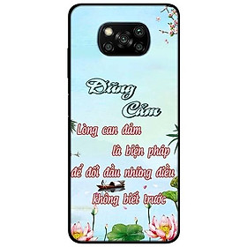 Ốp lưng dành cho Xiaomi Poco X3 mẫu Dũng Cảm Thư Pháp