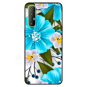 Ốp lưng dành cho Oppo Reno 3 Pro mẫu Hoa Xanh Trắng