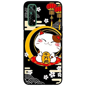 Ốp lưng dành cho Realme 7 mẫu Mèo Nền Đen