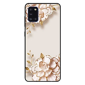 Ốp lưng dành cho Samsung A31 mẫu Tranh Hoa Nền Trắng