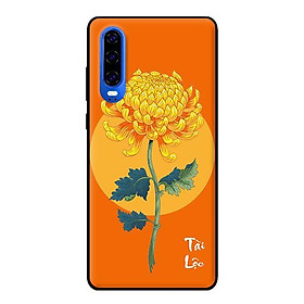 Ốp lưng in cho Huawei P30 mẫu Cúc Nền Cam - Hàng chính hãng