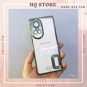 Ốp lưng cho Oppo Reno 10 5G TPU trong viền màu cạnh vuông bảo vệ camera ( hàng chính hãng)