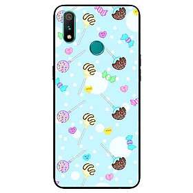 Ốp Lưng in cho Realme 3 Mẫu Họa Tiết Kẹo Ngọt - Hàng Chính Hãng