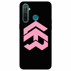 Ốp lưng in cho Realme 5 Pro Mẫu Năm Đen Hồng