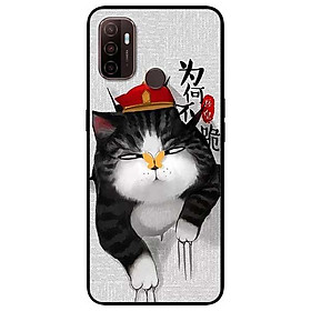 Ốp lưng dành cho Oppo A53 - A93 ( F17 Pro ) - mẫu Mèo Cào Nón Đỏ