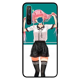 Ốp Lưng in cho Realme 5 Pro / Realme Q Mẫu Cô Gái Anime Tóc Hồng - Hàng Chính Hãng