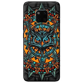 Ốp lưng in cho Huawei Mate 20 Pro mẫu Họa Tiết Cú - Hàng chính hãng
