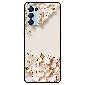 Ốp lưng dành cho Oppo Reno 5 mẫu Tranh Hoa Nền Trắng
