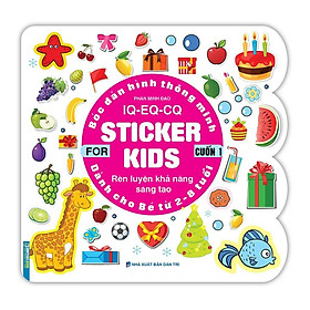 Sách - Bóc Dán Hình Thông Minh IQ EQ CQ - Sticker For Kids Cho Bé 2 - 8 Tuổi - Cuốn 1 - Minh Thắng
