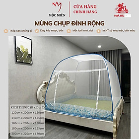 Màn Chụp , Mùng Chụp Cao Cấp Mộc Miên Đỉnh Rộng - Kích Thước 1,6mx2m - 3 cửa ( video , hình thật ) 