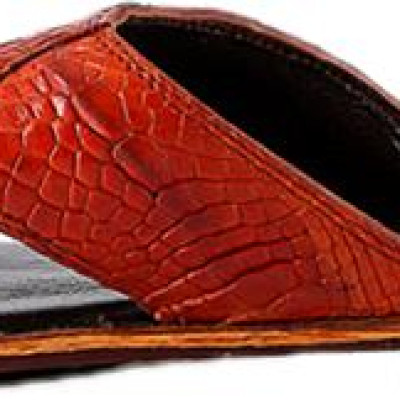 Dép Nam Da Cá Sấu Huy Hoàng HT7221 - Nâu Đỏ