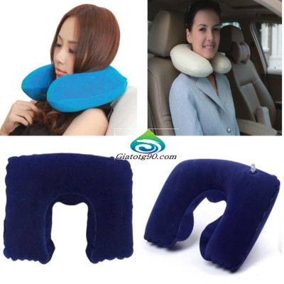 ️FREESHIP️  Bộ 2 Gối Hơi Kê Cổ  2 Bịt Mắt 2 Bịt Tai Tiện Ích Trên Ô Tô 206339 2 (xanh đậm)