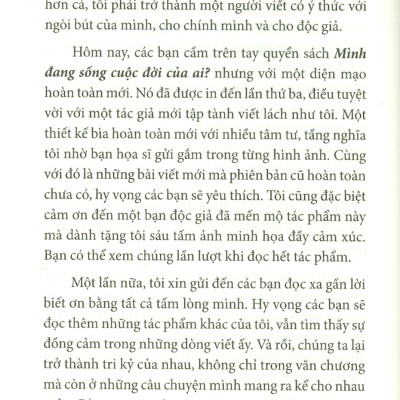Mình Đang Sống Cuộc Đời Của Ai? (Tái bản lần thứ 2 có bổ sung - năm 2023)