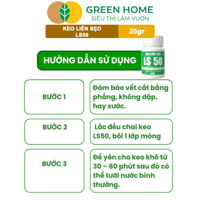 Keo Liền Sẹo LS50 Cho Cây Greenhome, Liền Nhanh Vết Cắt Da Cây, Chiết Cành,  Bonsai, Lan, Kiểng Lá