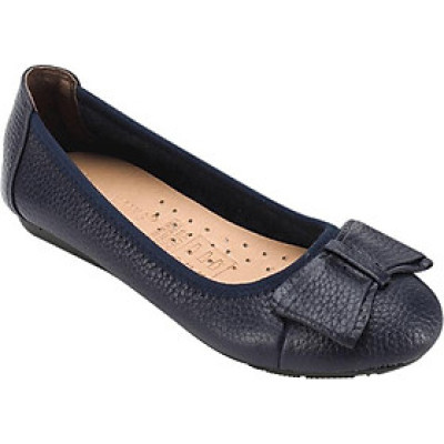 Giày Nữ Búp Bê Da Bò Huy Hoàng HT7908 - Xanh Đen