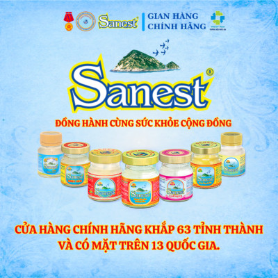 NEW  Nước Yến sào Khánh Hòa Sanest Dành cho trẻ em 7.5% - Khay 30 lon